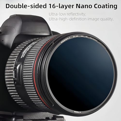 GREEN.L 82mm ND1000 Filter, 10 Stop ND Filter 82mm, Super Slim Multi-Layer Nano Coatings Fixed Neutral Density Filter Nano Coating ND1000