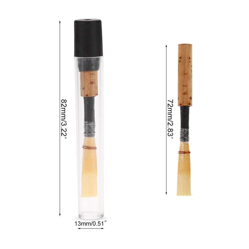 Oboe Reeds Cork Reed,Strength Medium Soft Hand made Oboe Reed with Plastic Case/Tube for Beginners Oboe Accessories (5Pc)