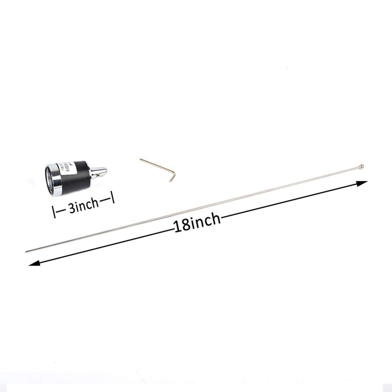 HYS Dual-Band NMO 20 inch Antenna, VHF 144 & UHF 430 MHz Antennas for Motorola Kenwood Icom Vertex Blackbox HYT Hytera V/U Mobile Radios TC-CST-144/430V-N1