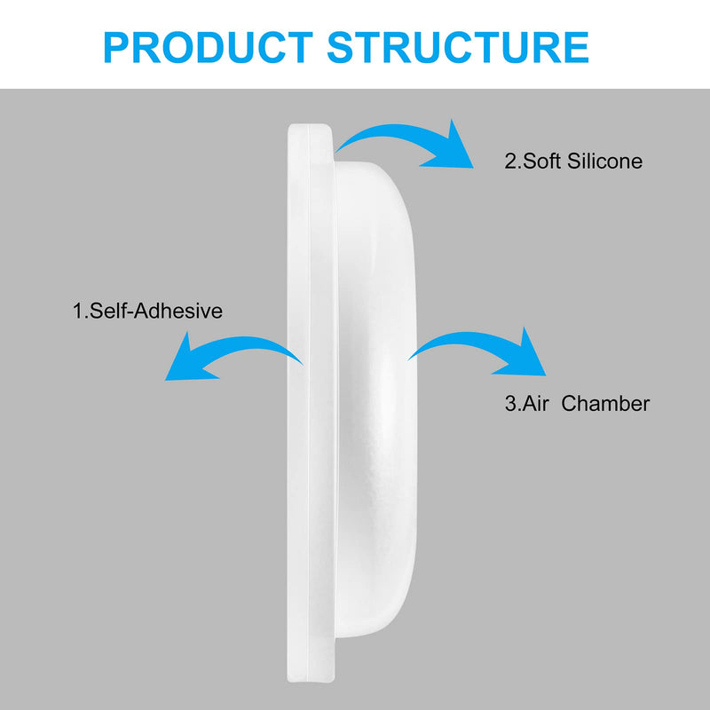 Eyeglass Nose Pads, Soft Silicone Adhesive Glasses Nose Pad, Anti-Slip Heighten Air Chamber Nose Pads for Full Plastic Frames, 10 Pairs (Clear) 10 Clear Pairs