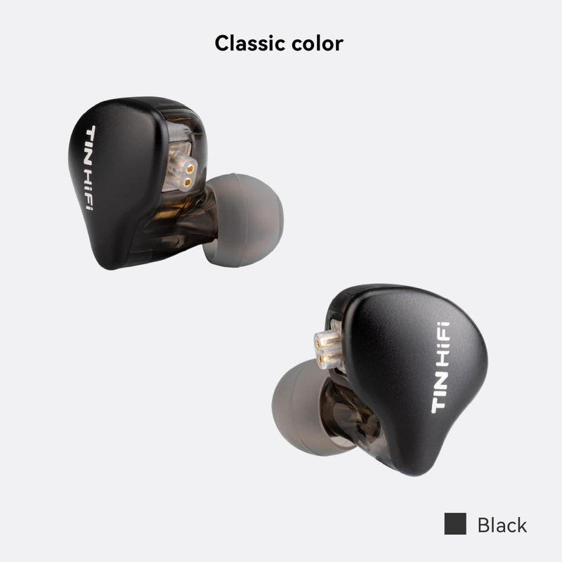 TINHIFI C1 10mm DLC Dynamic Driver IEM - HiFi Wired Earphones, Dual Magnetic Circuit, Deep Bass, Wide Soundstage, Detachable Cable, 3.5mm (Black) C1 3.5MM 2Pin No Mic Black