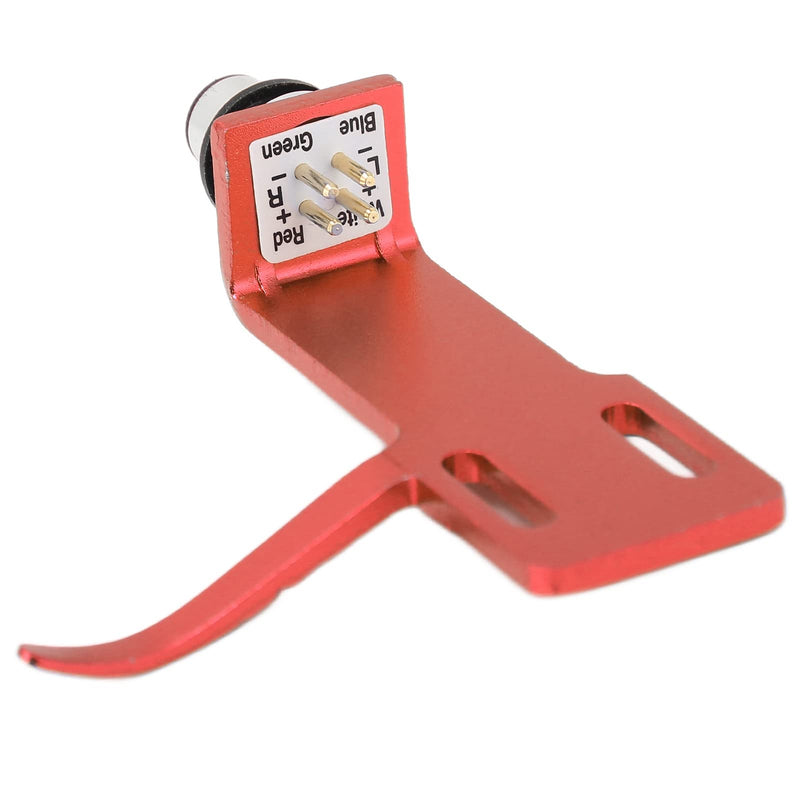 Hilitand Universal Phonograph Head Shell,Phonograph Turntable Headshell,Aluminum Alloy Headshell Cartridge Keeper, Stand Stand,for Record Players (red)