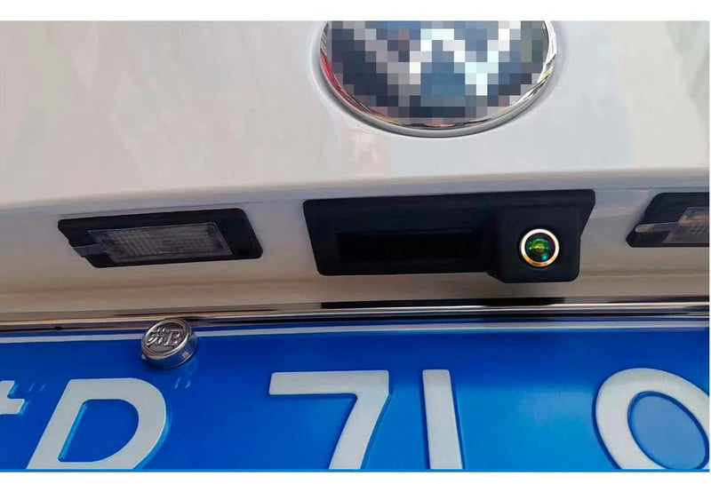 AHD/CVBS Car Rear View Camera's Fisheye Trunk Handle Camera with RCA Cable & Vehicle-Camera for Audi A4L A3 / Volkswagen VW Touran Tiguan Teramont Sagitar/Skoda Superb Octavia kamiq (AHD) AHD
