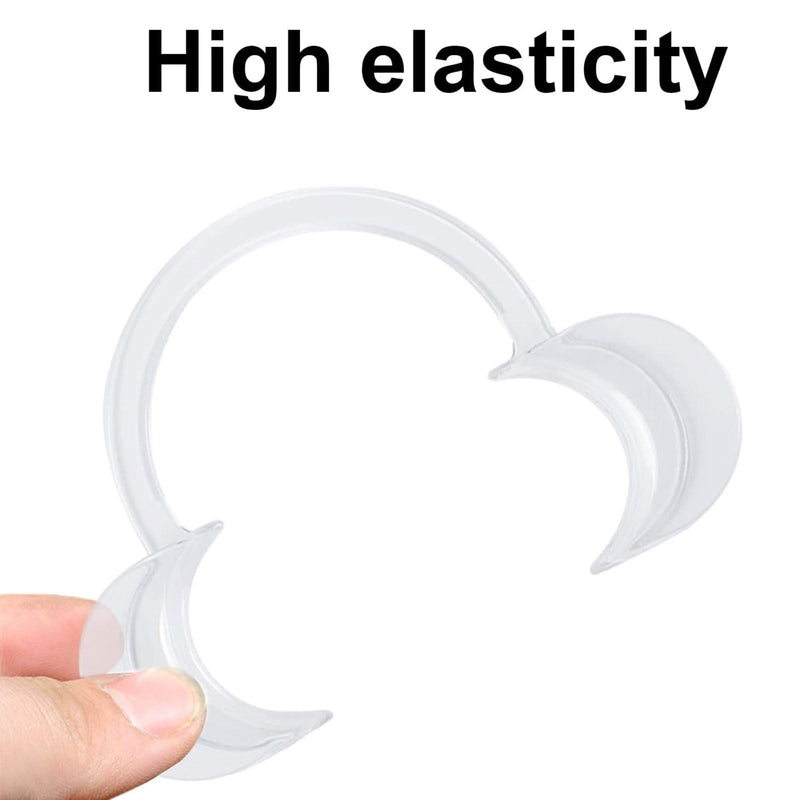 TSHAOUN Pack of 20 Mouth Openers, Dental C-shape Clear Oral Cheek Holder, Mouth Lip Opener, Cheek Holder for Mouth Opener Challenge, Mouth Opener Mouth Angle Holder for Party Games and Teeth Whitening 2 Colours
