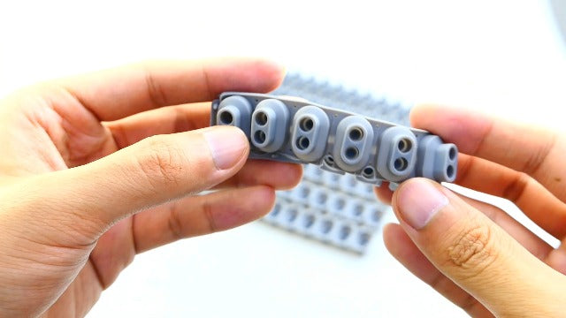 8PCS Key Contact Rubber Conductive Silicon Strip