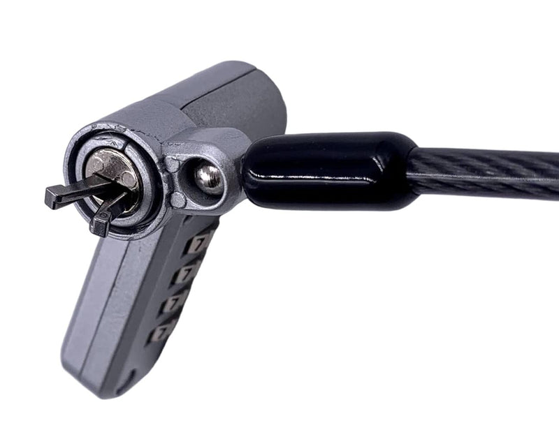 [AUSTRALIA] - Bosvision Laptop Security Cable Lock, for 3 Security Slots (K Standard, Nano and Wedge) Combination, 6.5 feet (200cm) Ø4.5mm Stainless Steel Cable 
