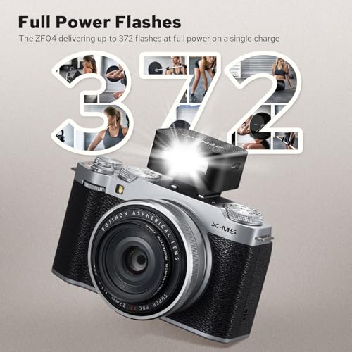 ZENIKO ZF04 Mini Flash,Manual Speedlite for Single Hot Shoe Cameras(Black) Black
