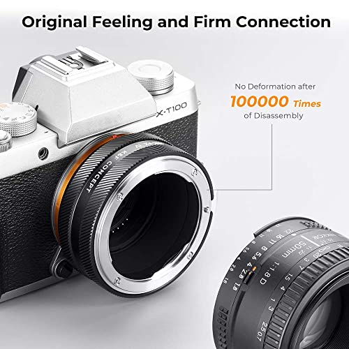 K&F Concept IV PRO NIK-FX Lens Mount Adapter Compatible with Nikon F Series Lens to Fuji X-Series X FX Mount Cameras with Matting Varnish Design Nikon F IV PRO