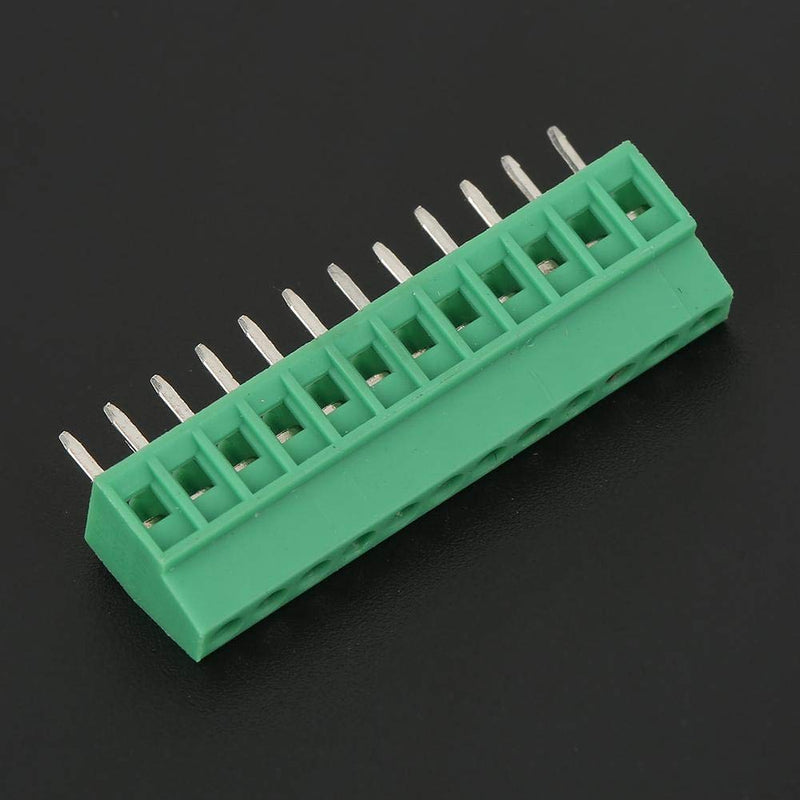 [AUSTRALIA] - Screw Terminals 10 Pieces/Set 12 Pin 2.54 mm Pitch PCB Screw Terminal Block Connector Screw Terminal Block Earth Terminal Strips for PCB Wiring etc 