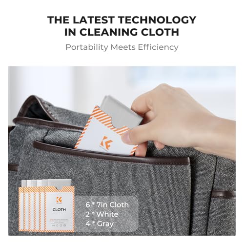 K&F CONCEPT Microfiber Lens Cleaning ClothX20,Glasses Cleaning,High Density 20