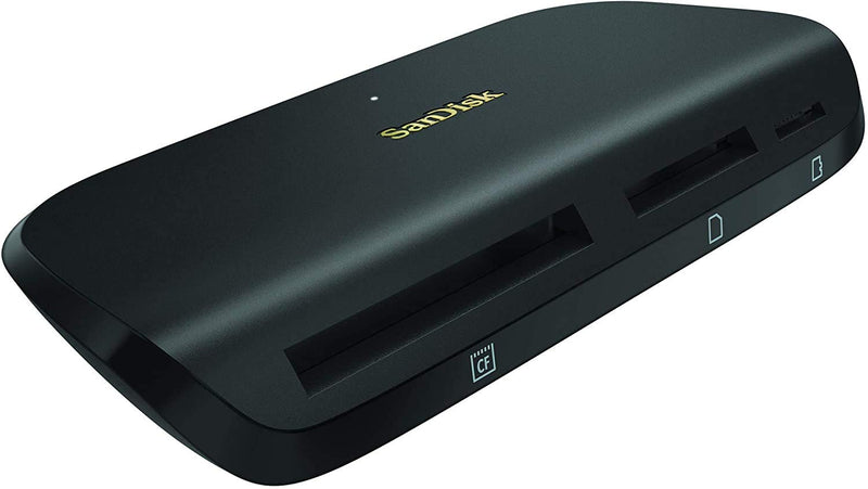 SanDisk ImageMate PRO USB-C Multi-Card Reader/Writer for SDHC, SDXC, MicroSD, CF Cards - UHS-I, UHS-II, 3.0 Compatible (SDDR-A631-GNGNN) Bundle with (1) Everything But Stromboli MicroSD to SD Adapter
