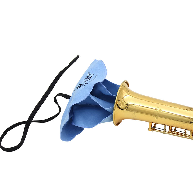 Saxophone Swab Cleaning Cloth Swab for Inside Tube Cleaning Care Tool for Sax/Straight Saxophone Blue