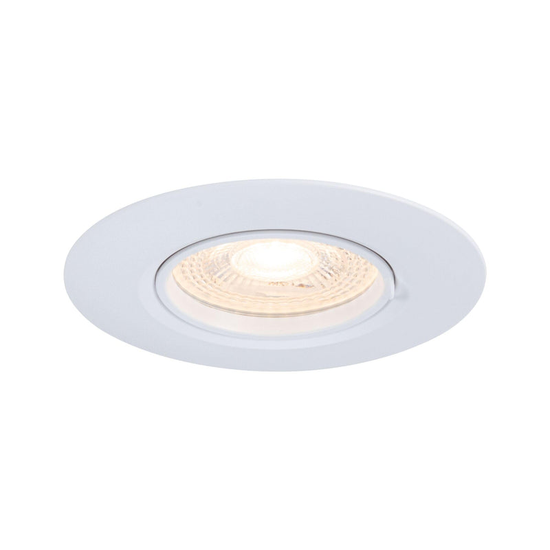 Paulmann 92112 Recessed Light Set of 3 Rigid Round 90 mm GU10 Max. 3 x 10 W 230 V White Recessed Lamp