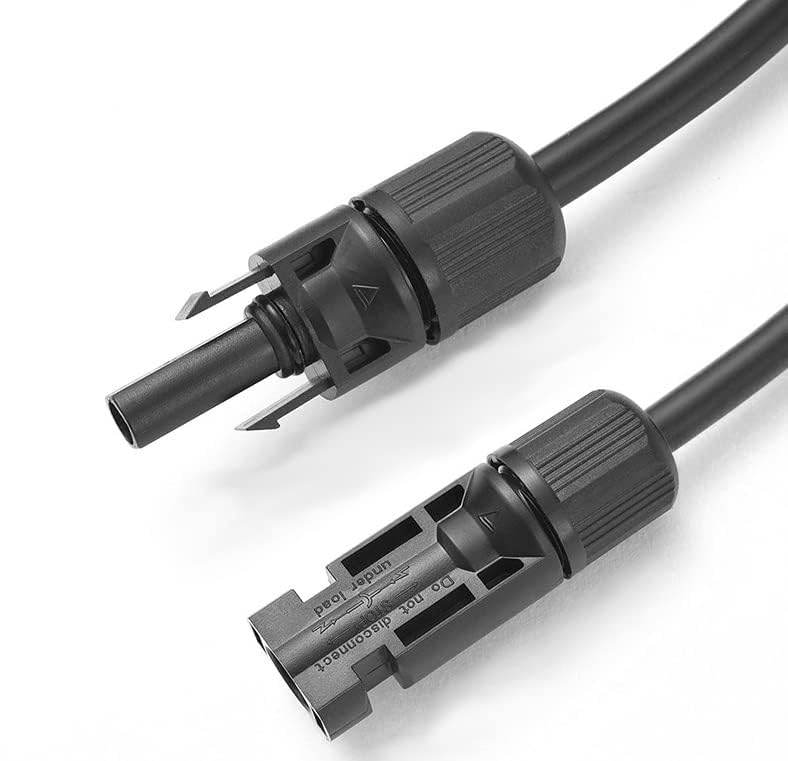 SOLARTRONICS Extension Cable 4 mm² H1Z2Z2-K Solar Cable Balcony Power Station Connection Cable Black with Plug on Both Sides for Solar Panels PV GAK. Made in Germany (2 x 5 m) 5m - 4mm²