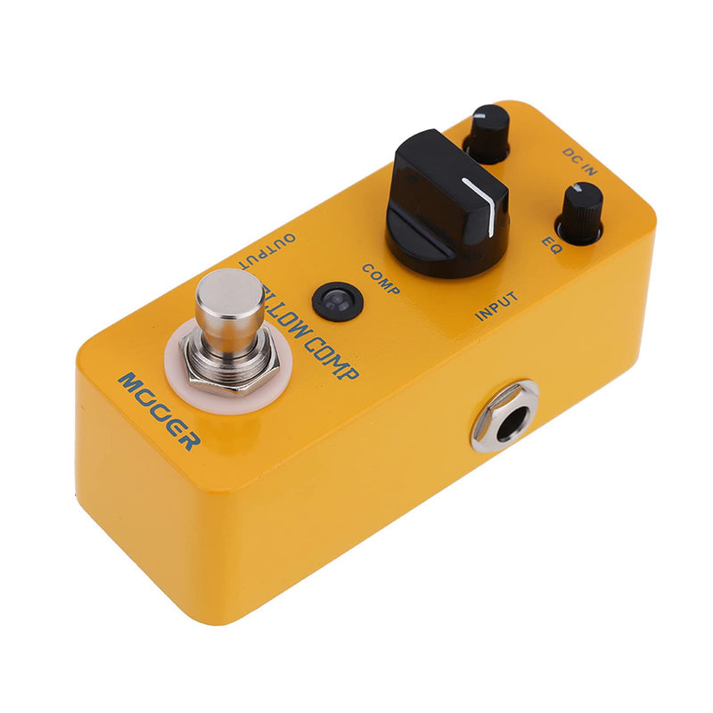 Yellow Comp Micro Mini Optical Compressor Guitar Effect Pedal – True Bypass, Smooth Compression, Aluminum Alloy Chassis