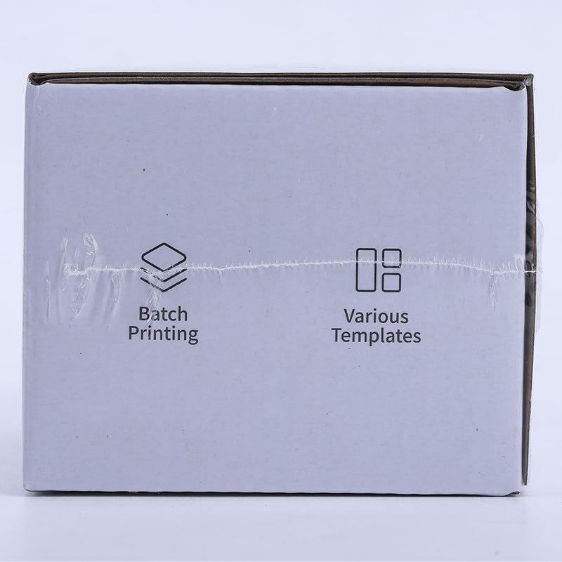 Phomemo M110 Label Makers - Barcode Label Printer Bluetooth Portable Thermal Printer for Small Business, Address, Logo, Clothing, Mailing, Sticker Printer for Phones & PC, Black 1 Printer + 1 Roll Label