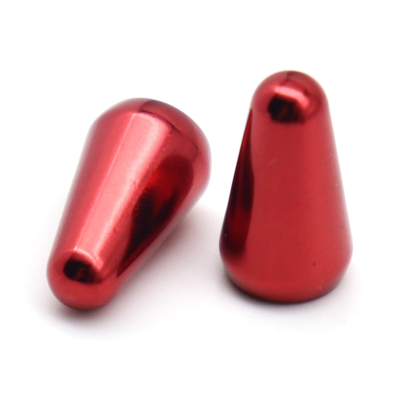 2pcs Guitar 5 Way Pickup Metal Switch Tip Toggle Switch Cap Switch Knob for Strat Tele(Blue+Red) Blue+Red