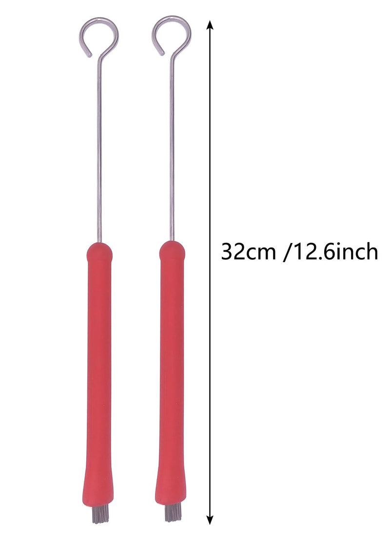 Drum Sticks Set 1 Pair Classic Wood Drum Sticks 1 Pair Nylon Drum Sticks 1 Pair Retractable Drum Wire Brushes and 1 Pair Rods Drum Brushes set for Rock Band, Jazz Folk Drummer Playing (Red) Red