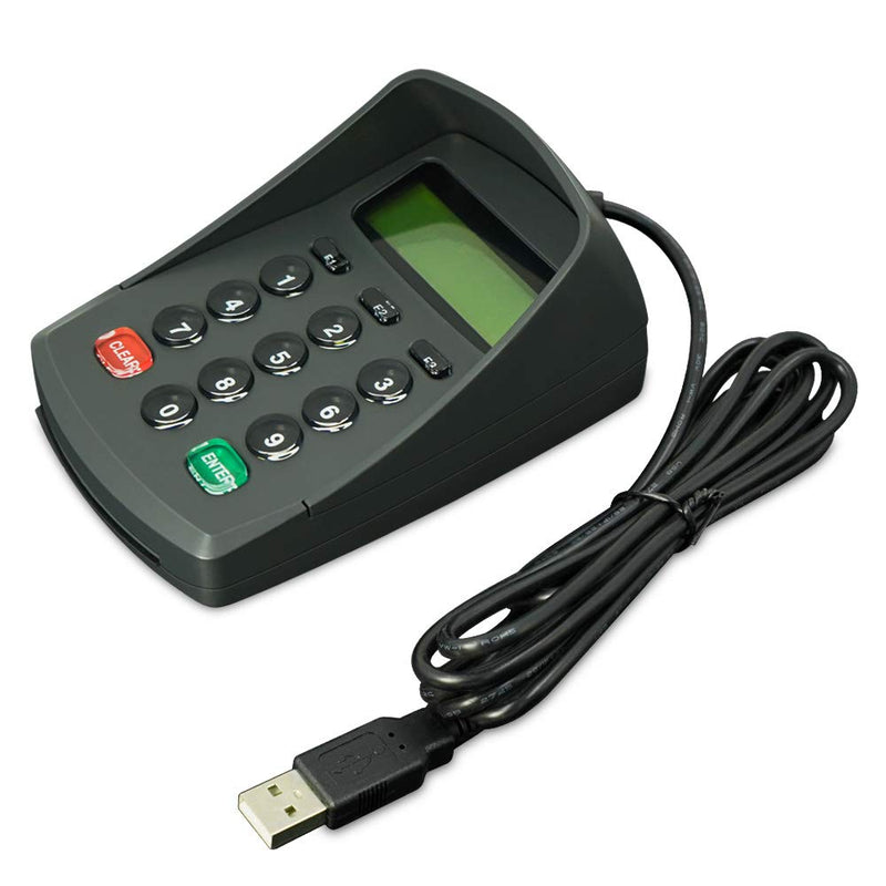 XCRFID USB 15 Keys Keypad Numeric Keyboard Numpad/Digital Keyboard/Pin Pad with LCD Plug and Play Support EPOS System YD541-Plaintext