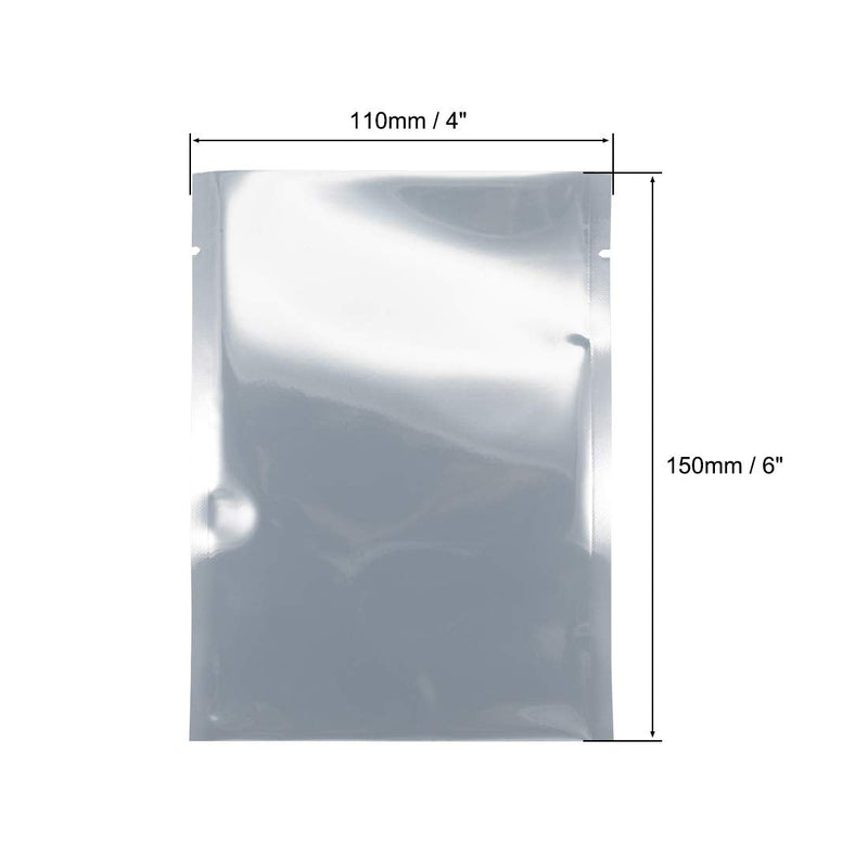 uxcell Antistatic Shield Shielding Bag, Flat Open Top Anti Static Bag for Electronic Devices, 4x6 inch(110x150mm), 100 PCS