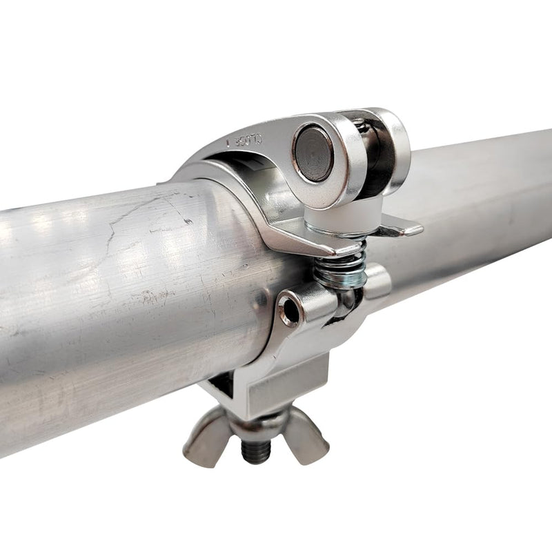 2inch Quick Release Stage Light Clamp Aluminum Alloy 220lbs For Pipe OD 1.89-2inch / 48-51mm Truss Pipe Clamp 2Pack Silver