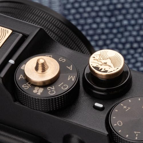 Camera Metal Hot Shoe Protective Cover Shutter Buttons for Fujifilm XPro3 XPro2 XT4 XT3 XT2 XT30 XT20 XE3 XT200 XT100 for Nikon ZF Z5 Z6 Z6II (Copper Alloy-Set) Copper Alloy-Set
