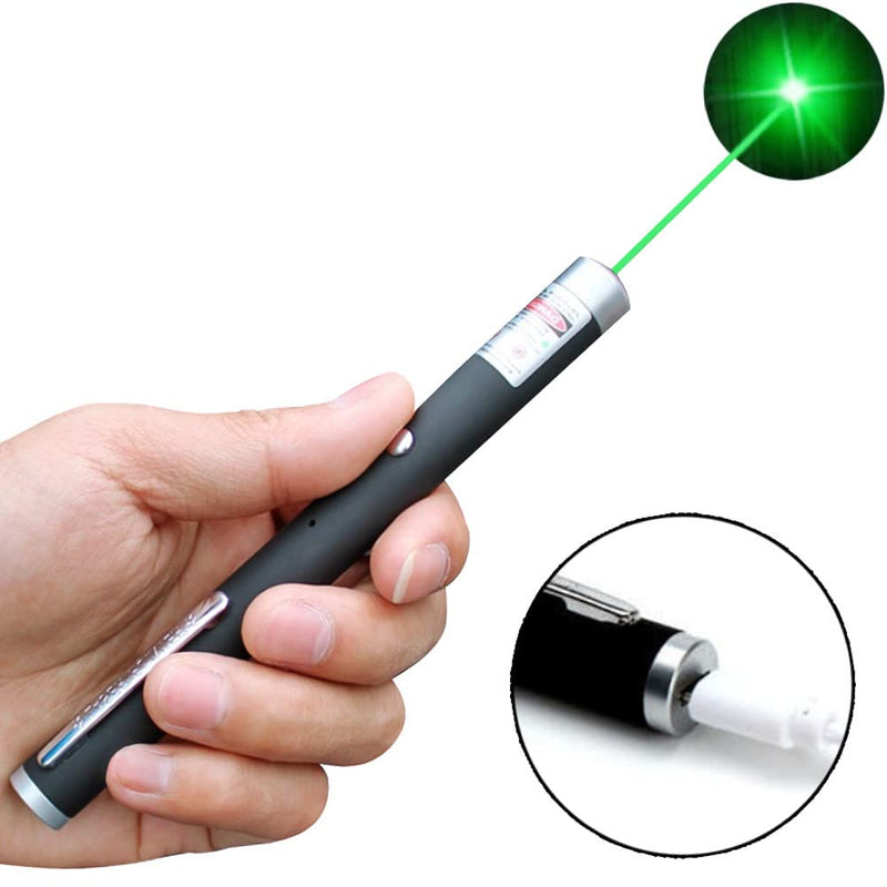 Pointer for Cats Toys USB Rechargeable Pet Interactive Toys with Green Laser Pointer Remotes for Indoor Classroom Interactive Teaching (Green, USB 1 Pack)