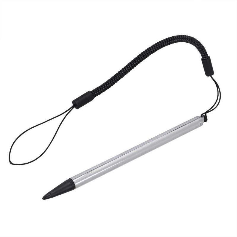 Universal High Sensitive Resistive Pen,Fine Point Stylus Tip Touch Screen Pen Tips with Spring Cord for Resistive Screen Device Silver