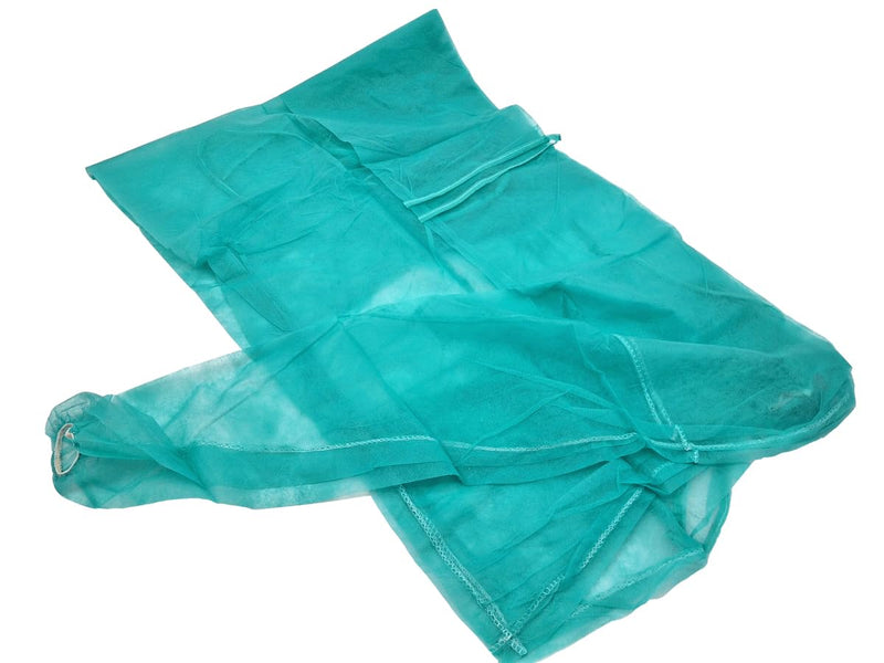 TIGA-MED MRSA Non-Woven Gown 10 Pieces Approx. 120 x 140 cm (One Size) Approx. 30 g/m² Green MRSA Disposable Gown Protective Gown Visitor Coat