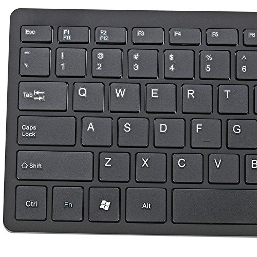 iKKEGOL USB Mini Slim Wired 78 Key Small Super Thin Compact Keyboard for Desktop Laptop PC Win 7 Mac (Black) Black