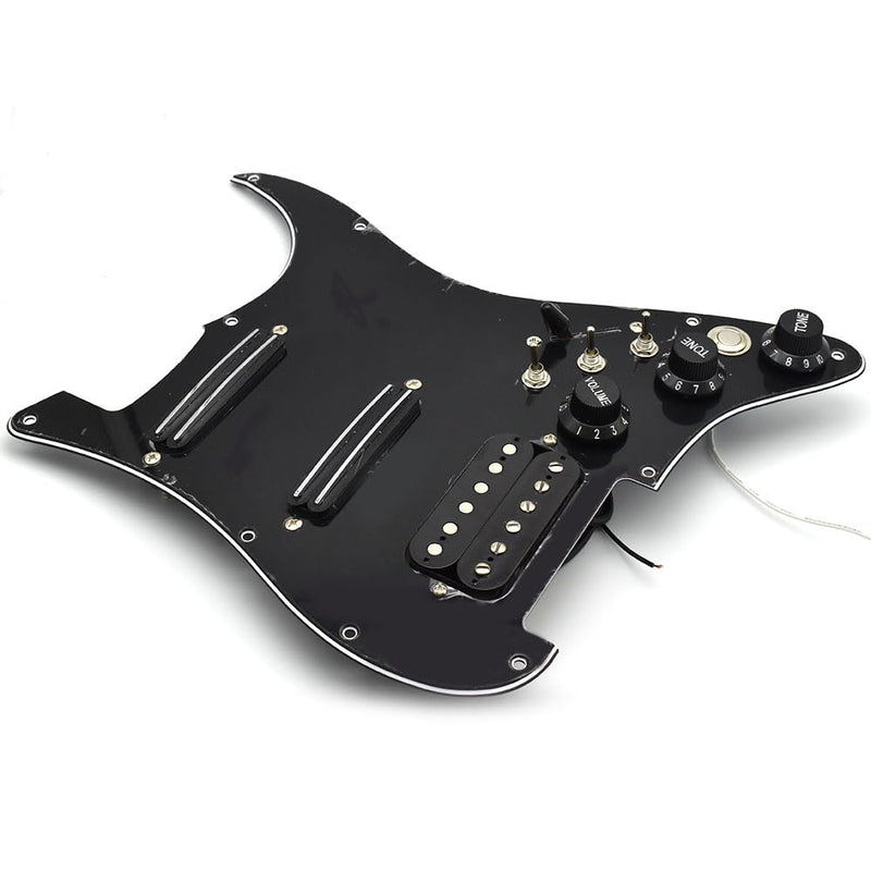 [AUSTRALIA] - Humbucker Electric Guitar Pickguard Pickup with Singlecut Wiring Loaded Prewired Pickguard SSH Guitar Pickguard Swith Control Scratchplate Assembly for Fender Strat Guitar (Right Hand-Black-Black) Right Hand-Black-Black 