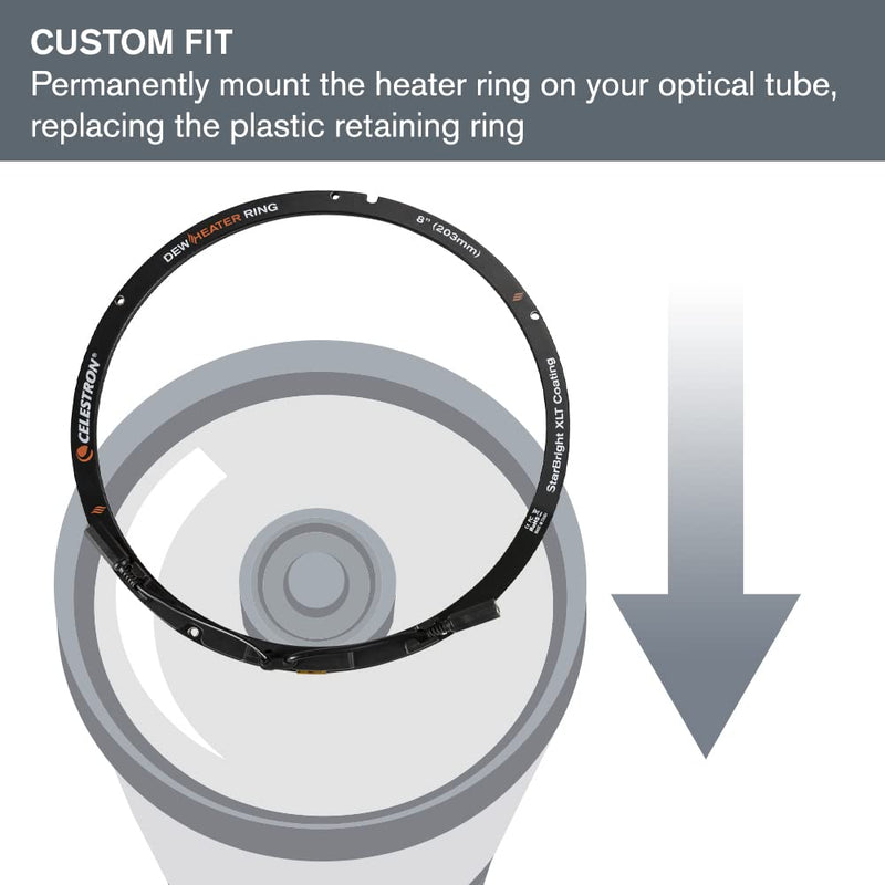 Celestron – Dew Heater Ring – Aluminum Dew Prevention – Compatible 8” Schmidt-Cassegrain, EdgeHD, RASA Telescope