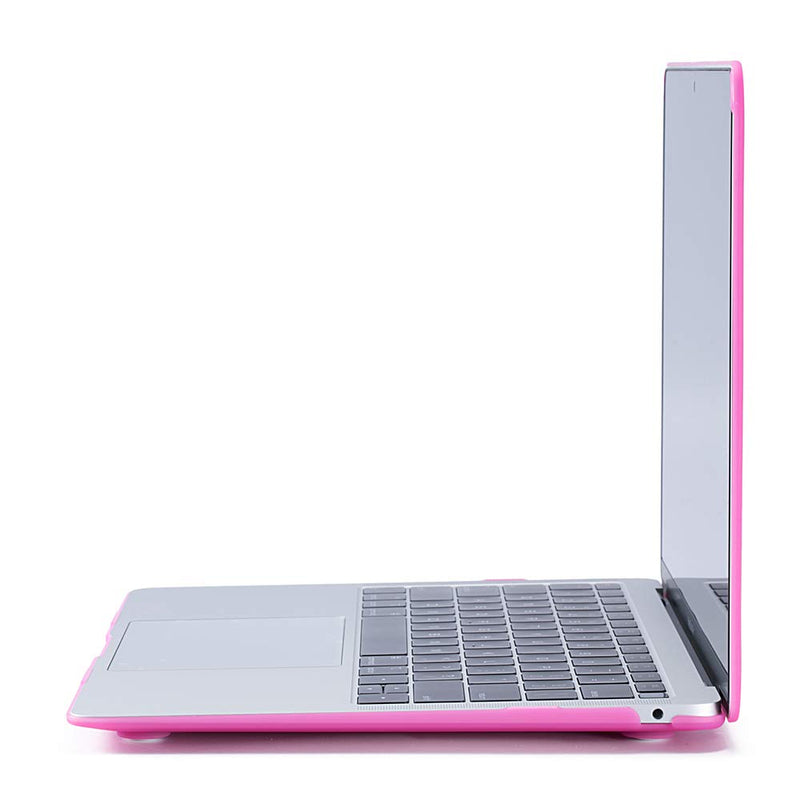 Ruban case for MacBook Air 13 Inch A2337 (M1) / A2179 / A1932 (2021 2020 2019 2018 Release) - Snap On Hard Shell Case Cover for MacBook Air 13 Retina Display with Touch ID, (Hot Pink) Hot Pink