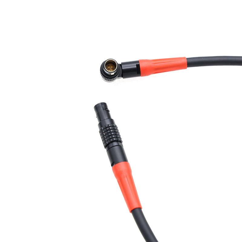 Light Ranger to MDR4 MDR3 Serial Data Power Cable for Preston, 4 Pin Right Angle Rotate to Straight, Black Connector, 60cm Light Ranger Cable