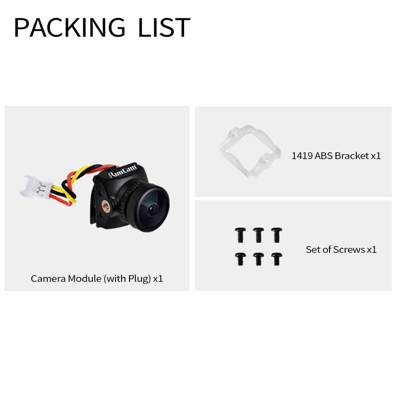 RunCam FPV Camera Nano 2, 700TVL 1/3” CMOS Wide Angle NTSC Compact Mini Micro Analog FPV Camera Module, for RC FPV Drone Toothpick Style Quadcopter Helicopters RC Racing Car 2.1mm FOV 155°