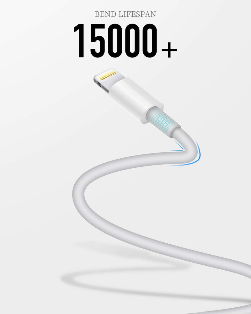 Apple iPhone Charger Cable, 2 Pack Original Lightning to USB Cables Apple MFI Certified 6ft, Fast iPhone Charging Cord for iPhone 11/11Pro/11Max/ X/XS/XR/XS Max/8/7/6/5S/SE 6FT_2PACK