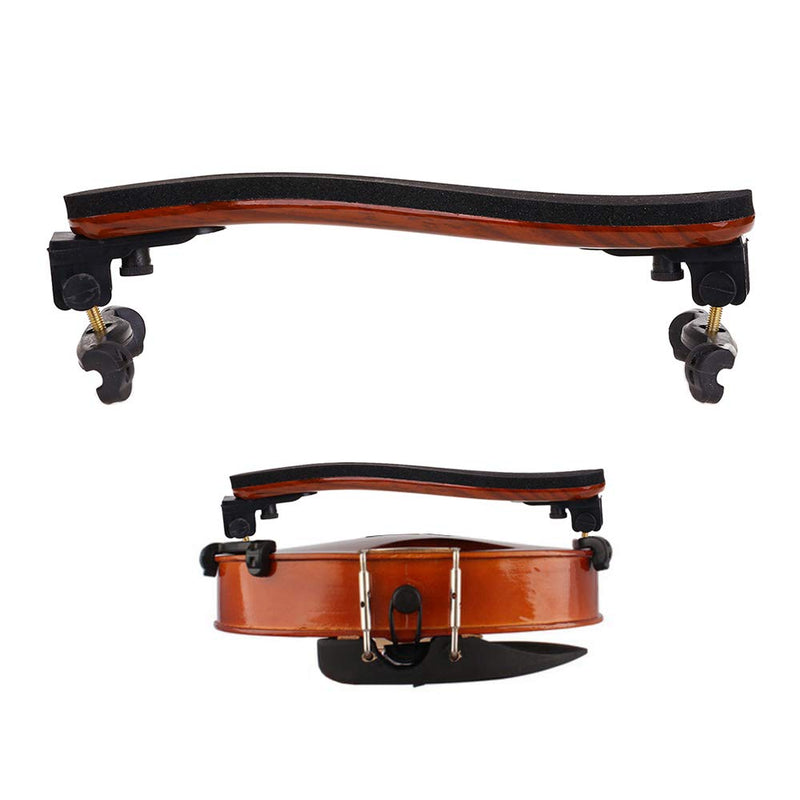 NANYI Violin Shoulder Rest for 4/4 and 3/4 with Collapsible and Height Adjustable Feet, Imitation wood grain. brown