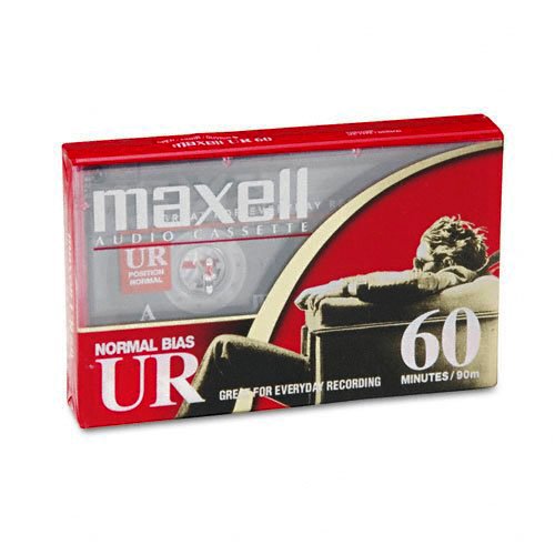 Maxell Audio Cassette - Blank Media, Cassette, Red, 60 Min, Pack of 10