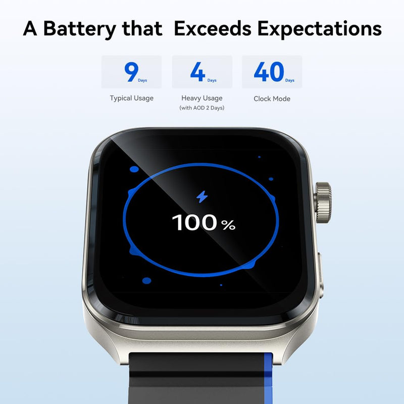Smartwatch for Men Women(Answer/Make Call), Smart Watches Compatible with Android & iPhone, 2.01'' AMOLED Display Fitness Tracker Watch with Alexa, Heart Rate/Sleep/SpO2 Monitor, 3ATM Waterproof
