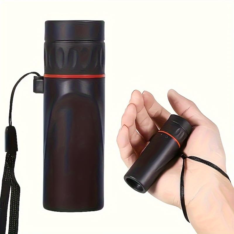 10X25 High Magnification Monocular Telescope - Durable Rubber Lightweight Design, Fixed Focus, Ergonomic Grip - Suitable for Hiking, Camping, Birdwatching, Hunting, Fishing (Black)