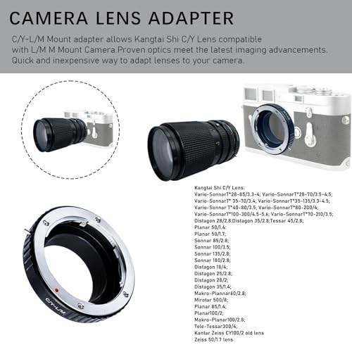C/Y to LM Lens Adapter Contax Yashica Mount C/Y Lens to M L/M M9 M8 M7 M6 M5 CY to LM Adapter