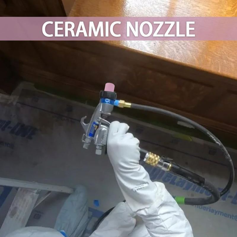 Wzhtuzi Pack of 20 Ceramic Nozzles, 4.5 mm Ceramic Nozzles for Sandblasting Nozzles, Sandblasting Gun, Replacement Nozzles, Air Siphon, Sand Jet Tools, Sandblasting Parts, Ceramic Nozzle