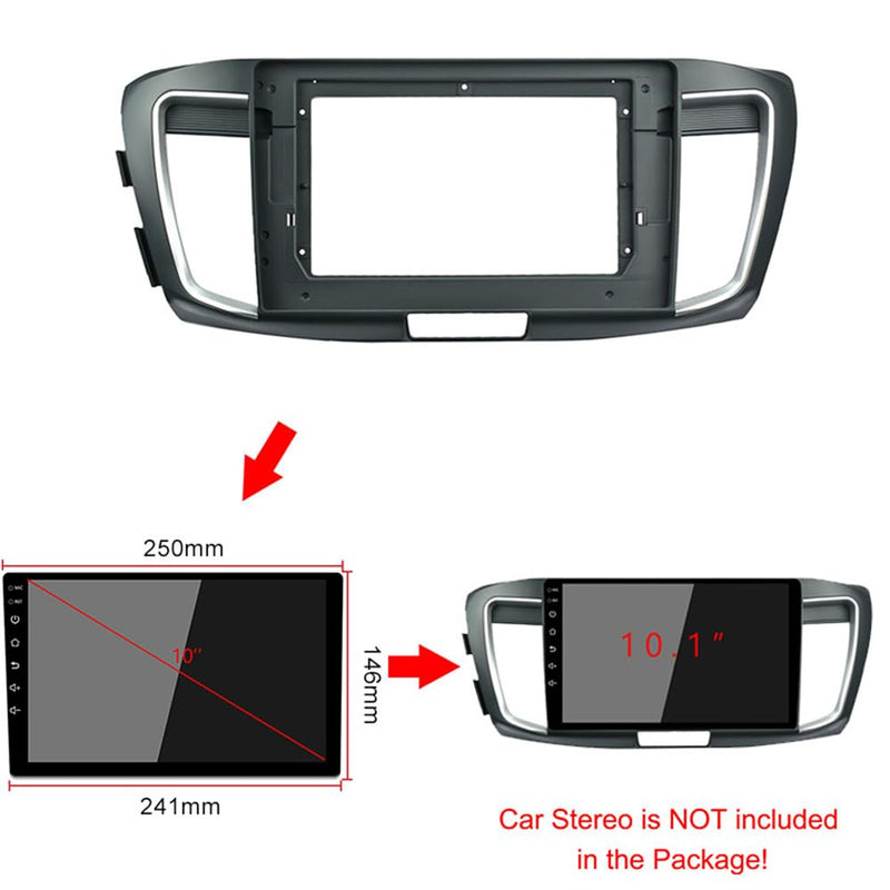 9'' Car Radio Stereo Dash Install Kit Fascia Panel Trim fits for Honda Accord 9TH 2014-2017 Installation Aftermarket Stereo Headunit