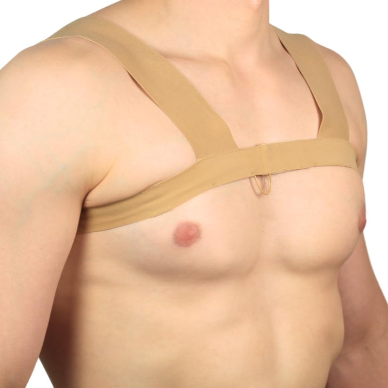 [AUSTRALIA] - URSA X Strap: One-Piece Harness for Microphone Transmitters and Lav Mics. Multiple LAV Pouches. Compatible with URSA MiniMounts. For Sports/Active Shoots (Beige, Large) Beige 