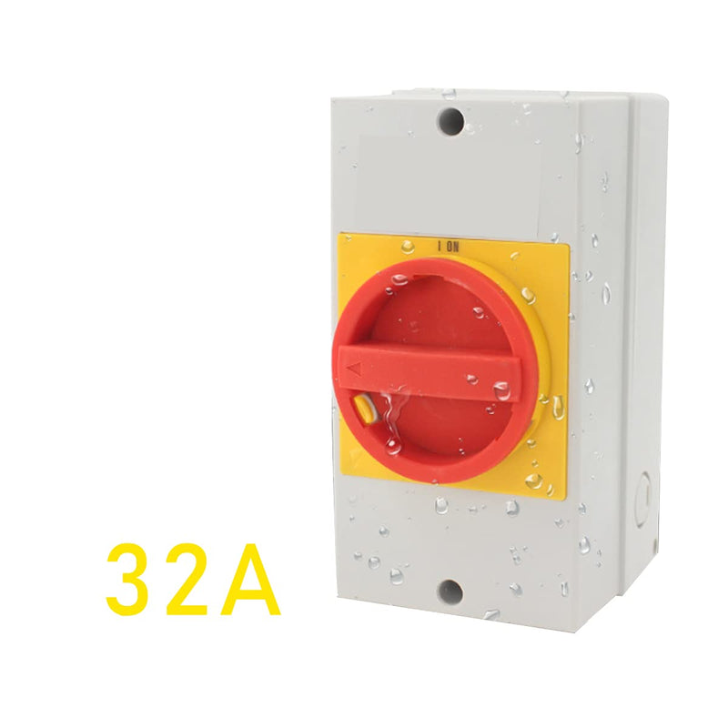 1Pcs Universal Changeover Selector Switch Load Isolation Switch Universal Changeover Switch, Waterproof and Dustproof Sealed Box, LW30-32A 380V 3P 32A, Master Load Switch, Equipment Power Cut Off