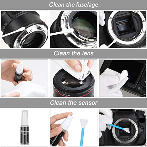 18-in-1 Professional Camera Cleaning Kit for Most DSLR Cameras (Canon, Nikon,Sony), with Air Blower/Cleaning Pen/Detergent/Cleaning Cloth/Lens Brush/Carry Case 18 IN 1