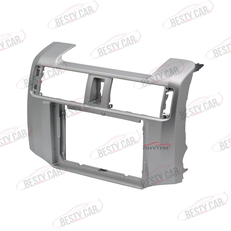 Fits for Toyota 4 Runner 2010-2019 Silver Car Radio Stereo Fascia Frame Double DIN 9 inch Dash Installation Mounting Kit