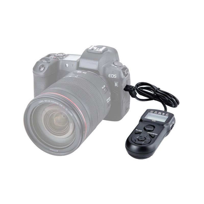 JJC Intervalometer Timer Remote Control Shutter Release for Canon EOS Rebel T6 T7 2000D 90D 80D 70D 60Da 77D T8i T7i T6i T6s SL3 SL2 T5i T4i EOS R R6 Mark II R6 R7 R8 R10 RP R100 M6 Mark II M5 & More For Canon RS-60E3