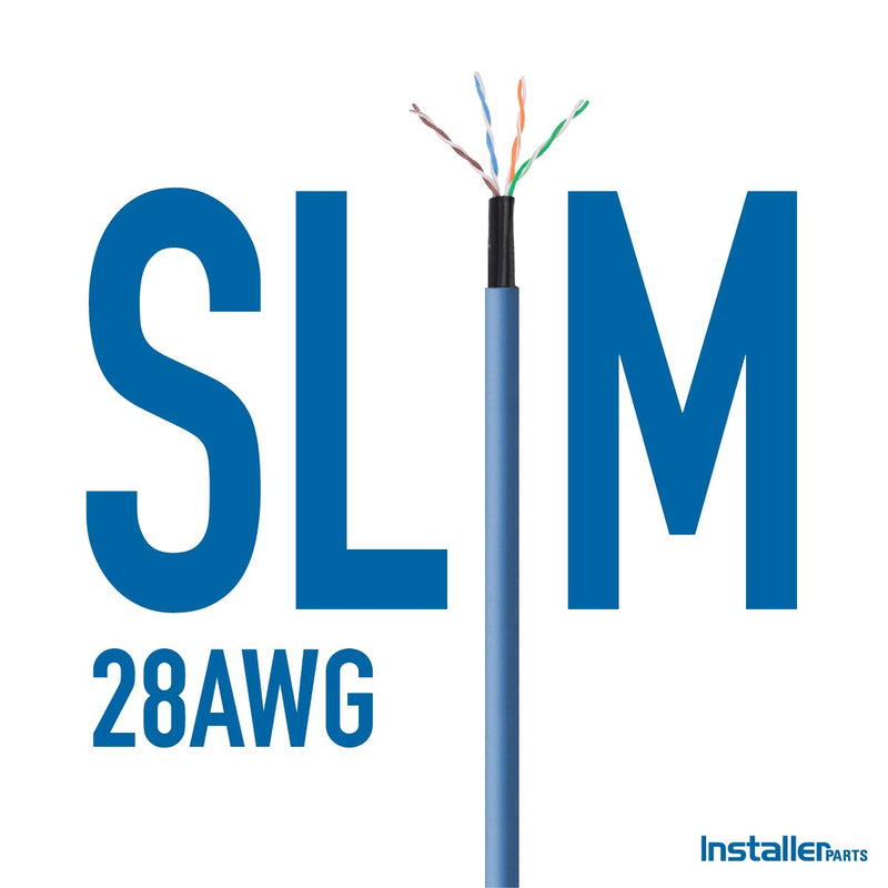 InstallerParts Ethernet Cable CAT6A Slim Cable UTP Booted 10 FT (10 Pack) - Yellow - Professional Series - 10Gigabit/Sec Network/High Speed Internet Cable, 550MHZ, 28AWG 10 Feet (10 Pack)