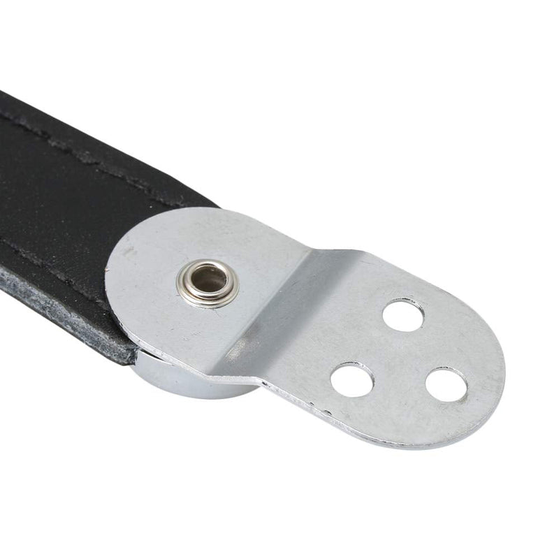 [AUSTRALIA] - BQLZR 8.4x2.4cm Black Leather Metal Extension Film Accordion Bellows Straps with 4 Buckle for Accordion Fixation 